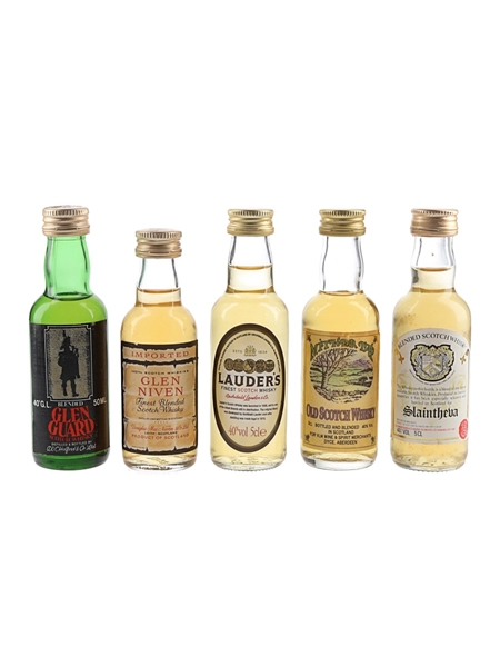 Assorted Blended Scotch Whisky Bottled 1990s 5 x 5cl / 40%