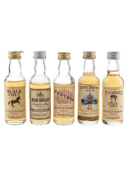 Assorted Blended Scotch Whisky Bottled 1980s 5 x 5cl / 40%