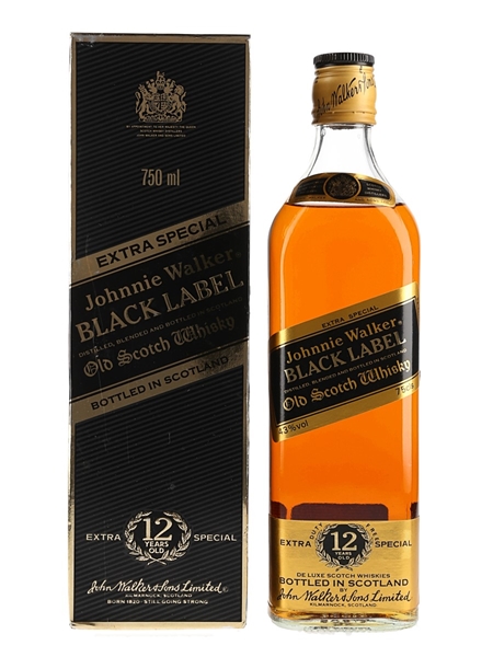 Johnnie Walker Black Label 12 Year Old Bottled 1980s 75cl / 43%