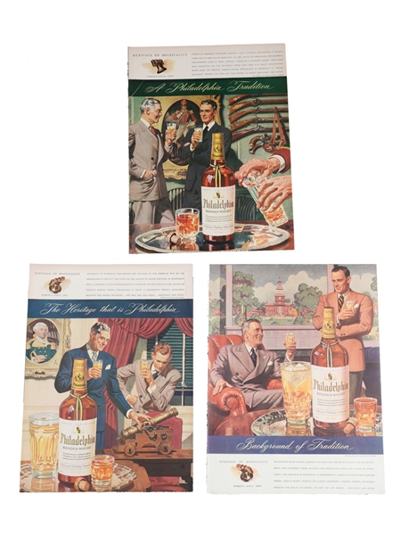 Philadelphia 1943-1945 Advertising Prints 3 x 36cm x 26cm