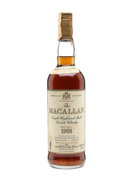 Macallan 1968 18 Year Old - Giovinetti 75cl / 43%