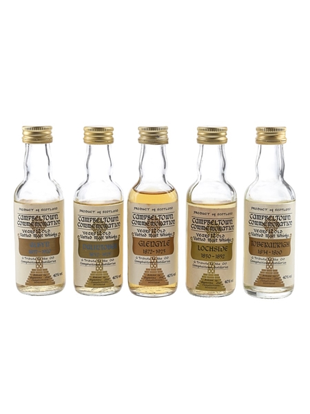 Campbeltown Commemorative 12 Year Old Argyll, Dalintober, Glengyle, Lochsde & Toberanrigh 5 x 5cl / 40%