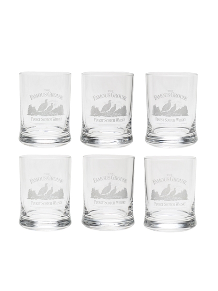 Famous Grouse Whisky Tumblers  6 x 9.5cm Tall