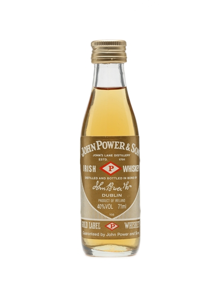 John Power & Son Gold Label Irish Whiskey Miniature 