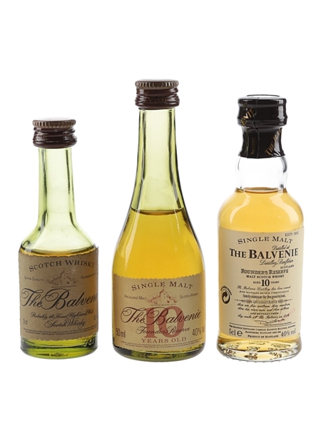 Balvenie Bottled 1980s-2000s 3 x 3cl-5cl / 40%