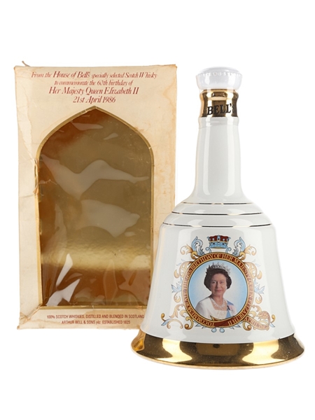 Bell's Ceramic Decanter Queen Elizabeth II 60th Birthday 75cl / 43%