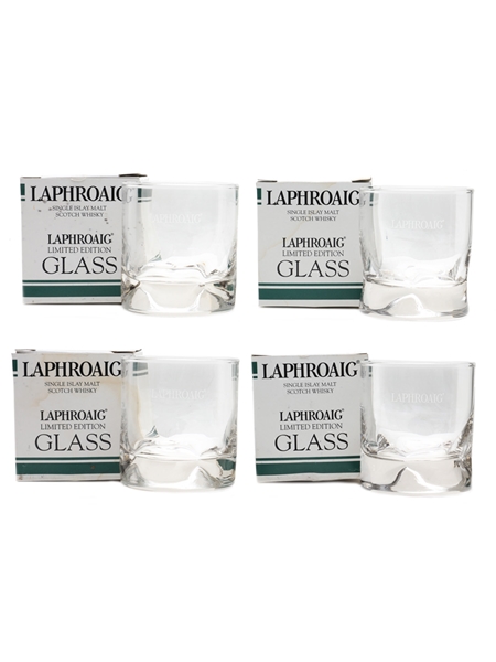 Laphroaig Whisky Tumblers  4 x 8.5cm tall