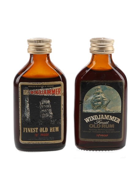 Windjammer Finest Old Rum Bottled 1970s 2 x 5cl / 40%