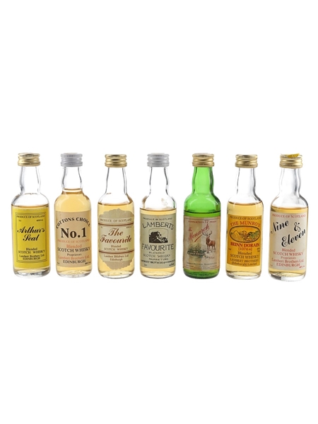 Assorted Blended Scotch Whisky Bottled 1990s 7 x 5cl / 40%