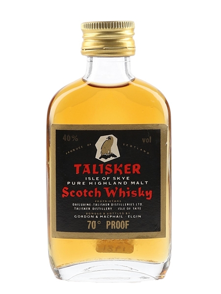 Talisker 70 Proof Gordon & MacPhail Bottled 1970s-1980s  - Black Label Gold Eagle 5cl / 40%