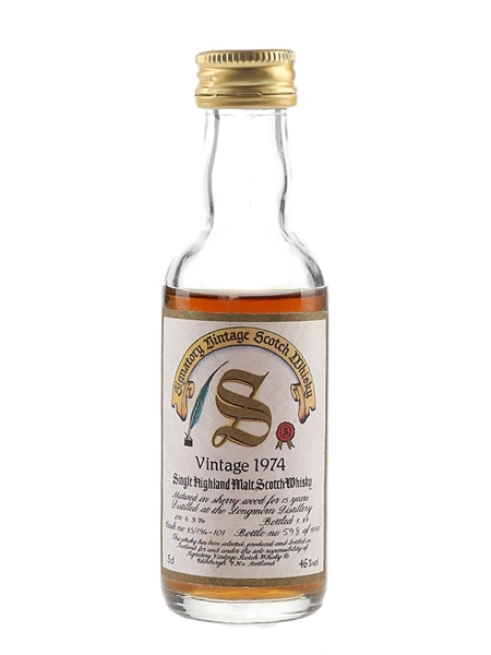 Longmorn 1974 15 Year Old Bottled 1989 - Signatory Vintage 5cl / 46%