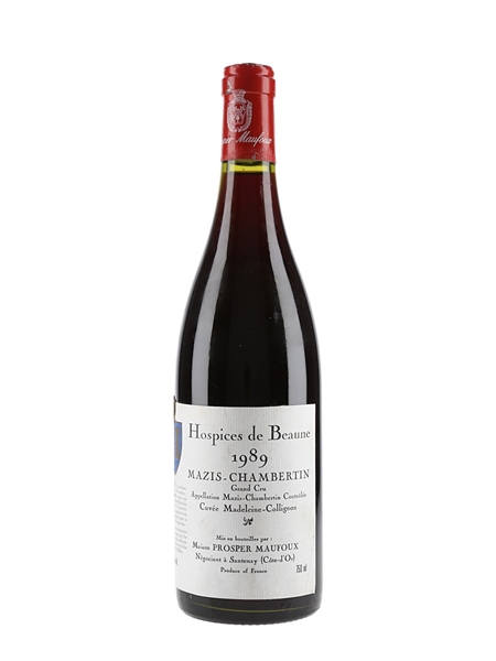 Mazis-Chambertin Grand Cru 1989 - Prosper Maufoux Hospices De Beaunes - Cuvee Madeleine-Collignon 75cl / 13%