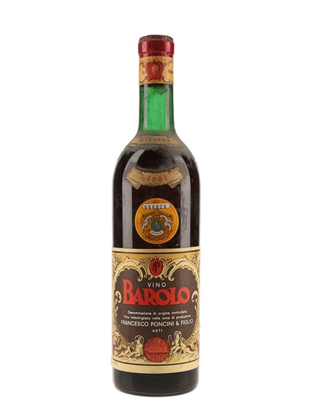 Barolo 1961 Francesco Poncini & Figlio  70cl / 14%