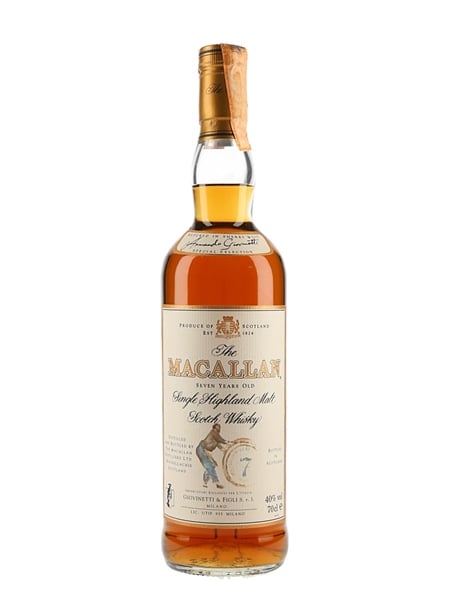 Macallan 7 Year Old Bottled 1990s - Giovinetti 70cl / 40%