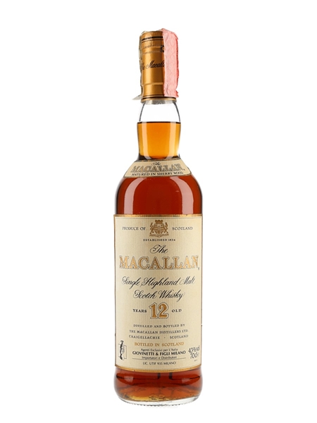 Macallan 12 Year Old Bottled 1990s - Giovinetti 70cl / 43%