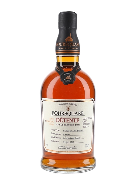 Foursquare Detente 10 Year Old Single Blended Rum Bottled 2020 - Exceptional Cask Selection Mark XIV 70cl / 51%