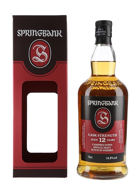 Springbank 12 Year Old Cask Strength Bottled 2018 70cl / 54.8%