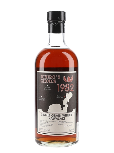 Kawasaki 1982 Single Grain Bottled 2009 - Ichiro's Choice 70cl / 65.4%