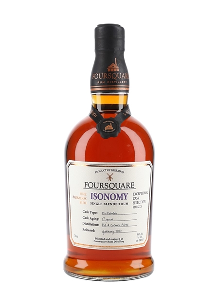 Foursquare Isonomy 17 Year Old Single Blended Rum Bottled 2022 - Exceptional Cask Selection Mark XX 70cl / 58%