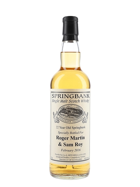 Springbank 22 Year Old Bottled 2016 - Private Cask Bottling 70cl / 52.1%