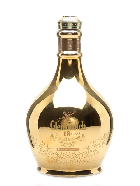 Glenfiddich 18 Year Old Ancient Reserve 23 Carat Gold Ceramic Decanter 70cl / 43%