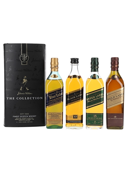 Johnnie Walker The Collection Black, Green, Gold & Blue Label 4 x 20cl