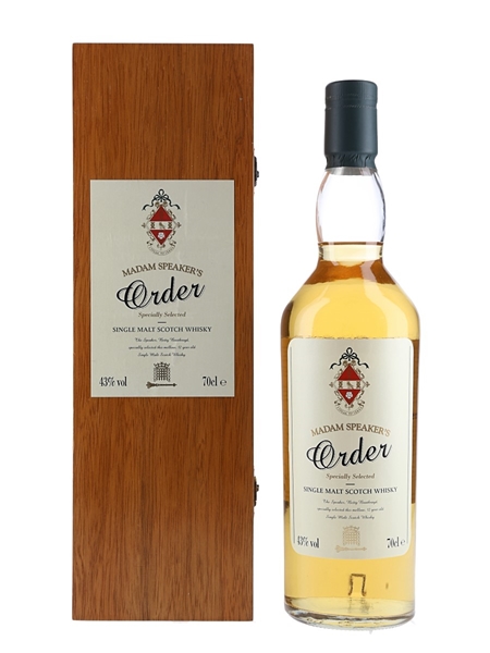 Madam Speaker's Order 12 Year Old House Of Commons - Glendullan 70cl / 43%