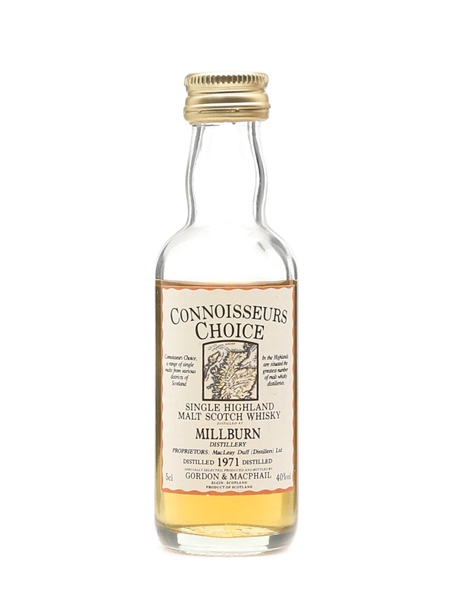 Millburn 1971 Connoisseurs Choice Bottled 1990s - Gordon & MacPhail 5cl / 40%