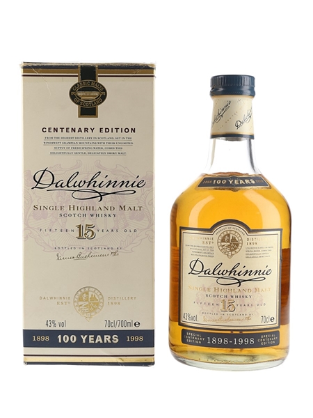 Dalwhinnie 15 Year Old Special Centenary Edition 1998 70cl / 43%