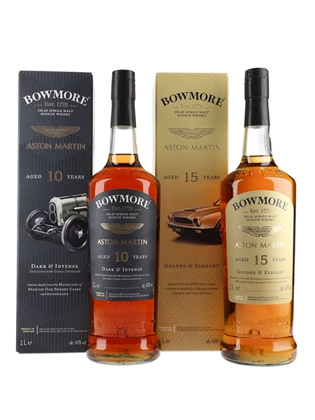 Bowmore 10 & 15 Year Old Aston Martin 2 x 100cl