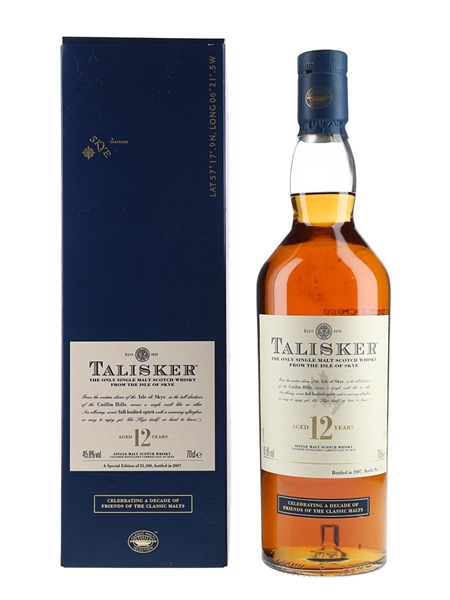 Talisker 12 Year Old Bottled 2007 - Friends Of The Classic Malts 70cl / 45.8%