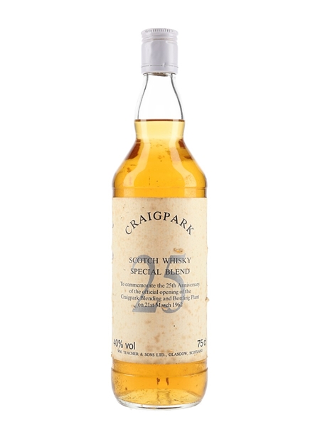 Craigpark 25th Anniversary Special Blend Bottled 1980s - William Teacher & Sons Ltd. 75cl / 40%