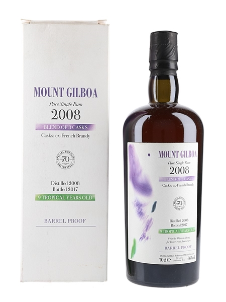 Mount Gilboa 2008 Barrel Proof Bottled 2017 - 70th Anniversary Velier 70cl / 66%