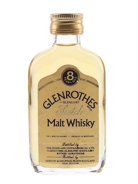 Glenrothes Glenlivet 8 Year Old Bottled 1970s - Gordon & MacPhail 5cl / 40%