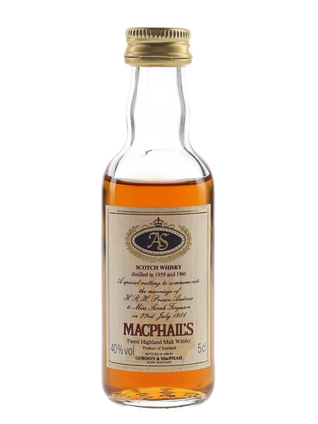 MacPhail's Royal Wedding 1959 & 1960 Bottled 1986 - Gordon & MacPhail 5cl / 40%