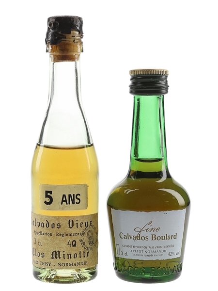 Calvados Boulard & Vieux Bottled 1970s-1980s 2 x 3cl / 40%