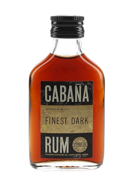 Cabana Finest Dark Rum Bottled 1970s 5cl / 40%