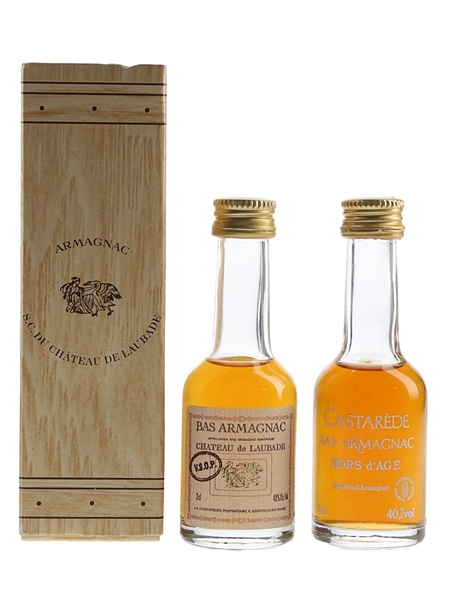 Chateau De Laubade VSOP Bas Armagnac & Castarede Bas Armagnac  2 x 3cl / 40%