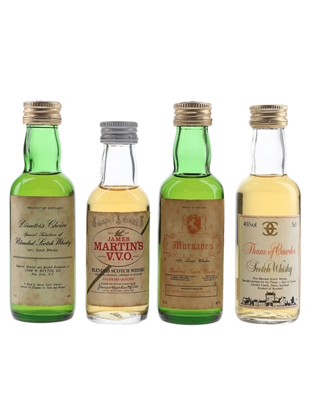 Director's Choice, James Martin's VVO, Marnane's & Thane Of Cawdor Bottled 1970s-1980s 4 x 5cl