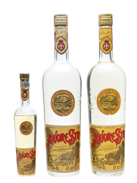 Strega Liqueur Bottled 1940s & 1970s 20cl & 2 x 100cl / 42.3%