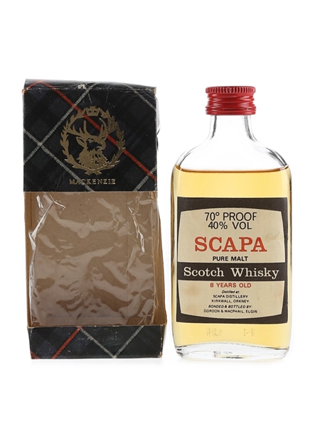 Scapa 8 Year Old Bottled 1970s - Gordon & MacPhail 5cl / 40%