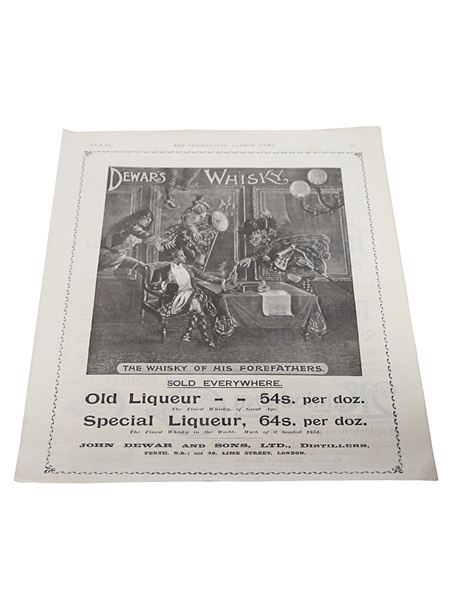 Dewar's Whisky - The Whisky Of His Forefathers The Illustrated London News, 1897 39.5cm x 29cm