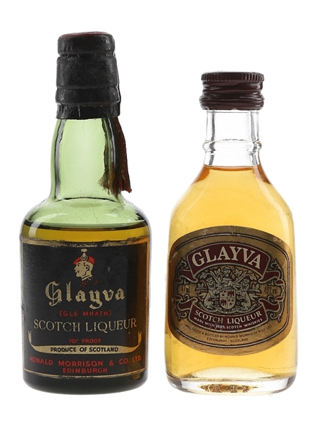 Glayva Scotch Liqueur Bottled 1960s-1980s 2 x 4.7cl-5cl / 40%