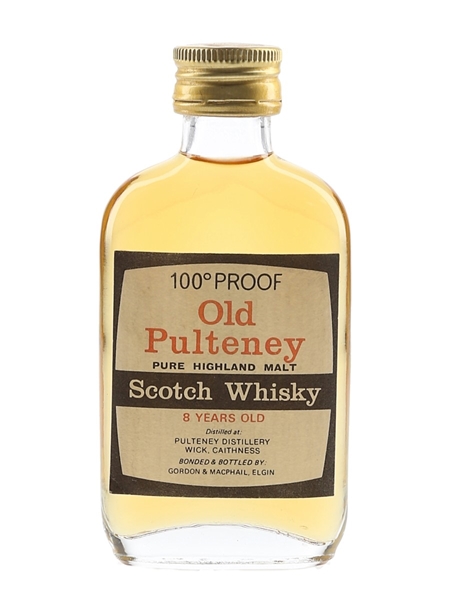 Old Pulteney 8 Year Old 100 Proof Bottled 1970s - Gordon & MacPhail 5cl / 57%