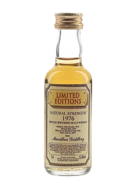 Macallan 1976 Bourbon Cask 2875 Bottled 1997 - Blackadder International 5cl / 53.8%