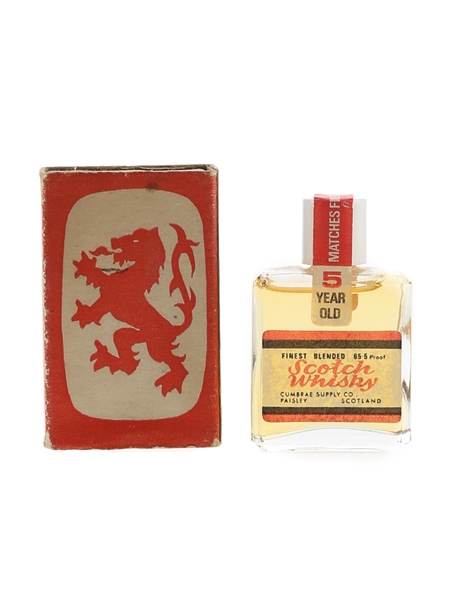 Matches Finest Blended Scotch Whisky Bottled 1970s - The World's Smallest Bottle Of Scotch Whisky 1cl / 40%