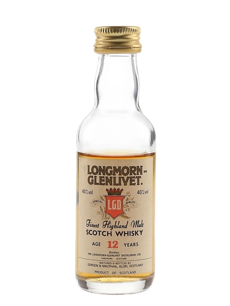 Longmorn Glenlivet 12 Year Old Bottled 1980s - Gordon & MacPhail 5cl / 40%