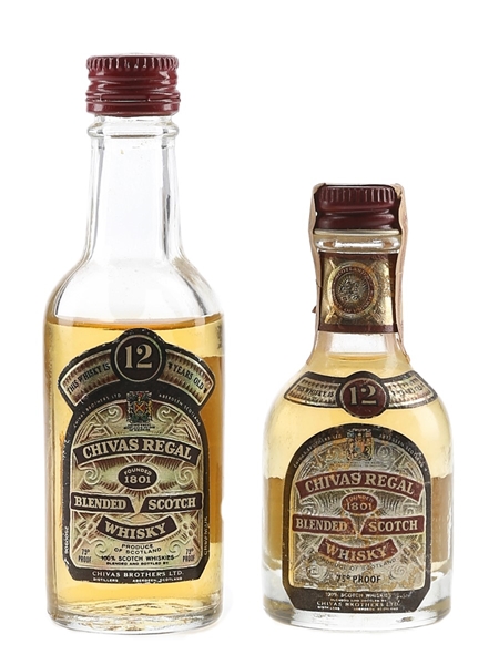 Chivas Regal 12 Year Old Bottled 1970s 2 x 5cl / 40%