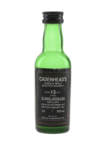 Glenglassaugh 1977 13 Year Old Bottled 1991 - Cadenhead's 5cl / 59.8%