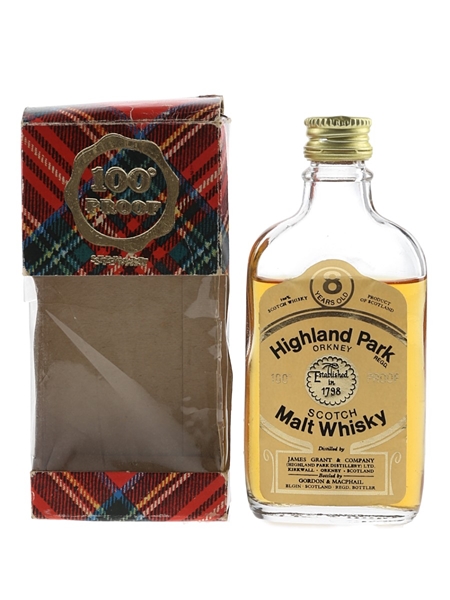 Highland Park 8 Year Old 100 Proof Bottled 1970s - Gordon & MacPhail 5cl / 57%